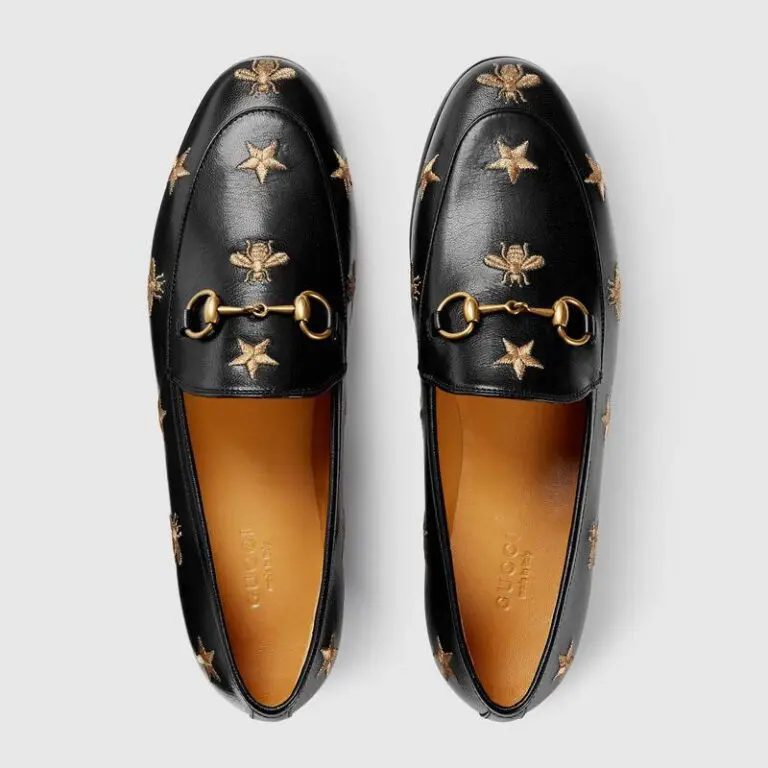 Gucci Jordaan Embroidered Black Loafer - Image 3