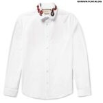 Gucci Cotton Duke shirt with snake embroidered collar