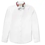 Gucci Cotton Duke shirt with snake embroidered collar