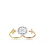 Louis Vuitton Idylle Blossom XL Gold and Diamond Double Ring