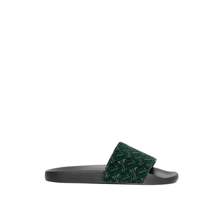 Burberry Monogram Flocked Slides