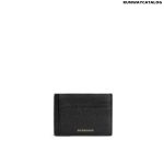 Burberry House Check and Leather Money Clip Card Case