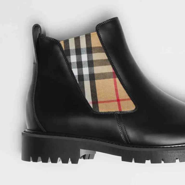 Burberry Vintage Check Detail Chelsea Boots - Image 2