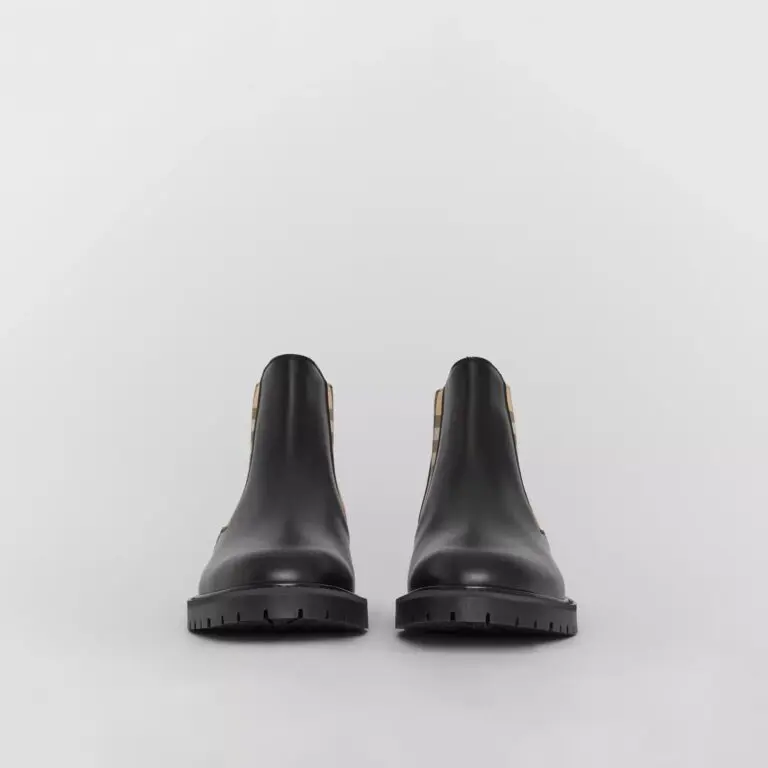 Burberry Vintage Check Detail Chelsea Boots - Image 3