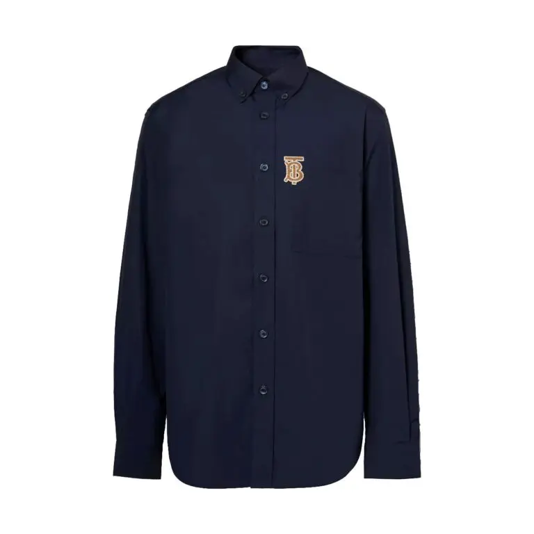 Burberry Monogrom Motif Stretch Cotton Poplin Shirt