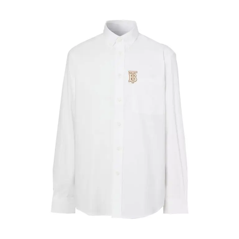 Burberry Monogram Motif Stretch Cotton Poplin Shirt