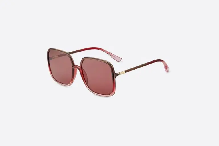 DiorSoStellaire1 Red-to-Pink Shaded Square Sunglasses