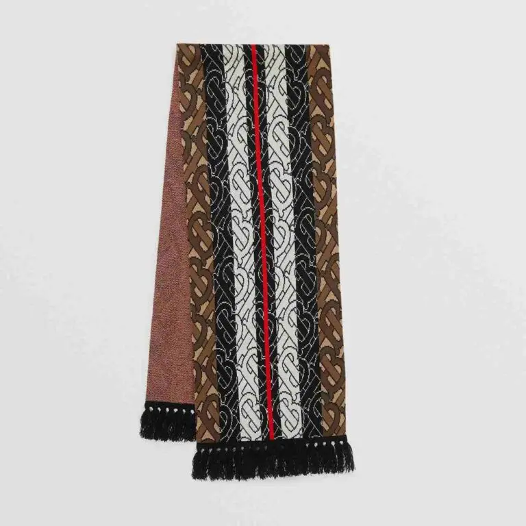 Burberry Monogram Stripe Cashmere Scarf