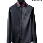 Burberry Slim Fit Monogram Motif Stretch Cotton Poplin Shirt