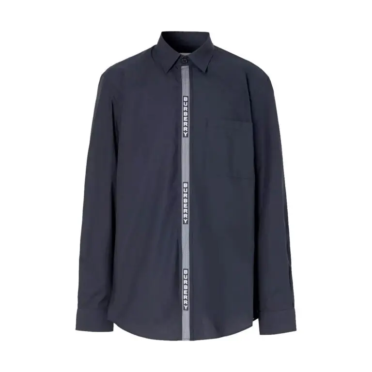 Burberry Logo Tape Cotton Shirt