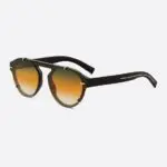 Christian Dior Black Tie Gray Pantos Sunglasses