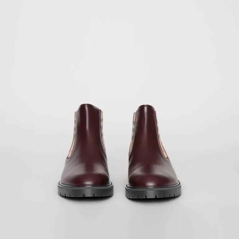 Burberry Vintage Check Detail Chelsea Boots - Image 3