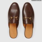 Gucci Brown Princetown leather slipper