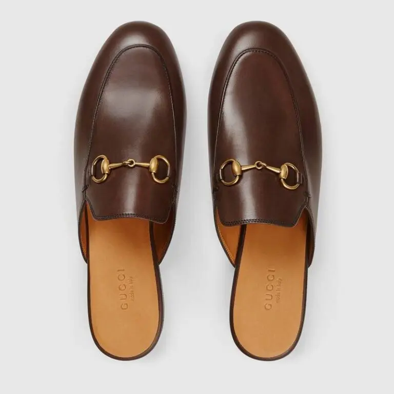 Gucci Brown Princetown leather slipper