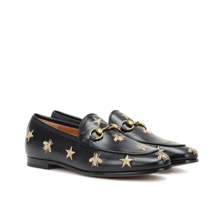 Gucci Jordaan Embroidered Black Loafer