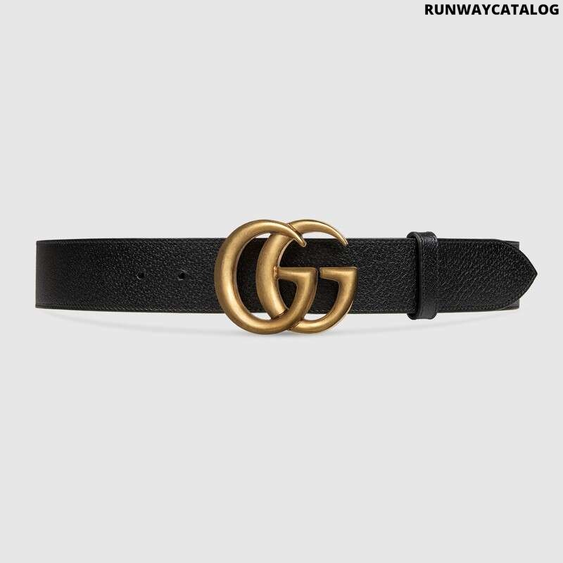 Gucci Wide leather belt with Double G buckle - Runway Catalog