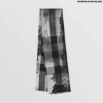 Burberry Dreamscape Print Check Lightweight Cashmere Scarf