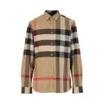 Burberry Check Stretch Cotton Poplin Shirt