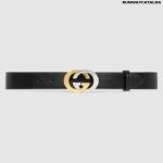 Gucci Thin belt with Interlocking G buckle