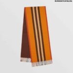 Burberry Reversible Icon Stripe Cashmere Scarf