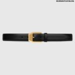 Gucci Leather belt with squared buckle