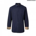 Burberry Slim Fit Monogram Motif Stretch Cotton Poplin Shirt