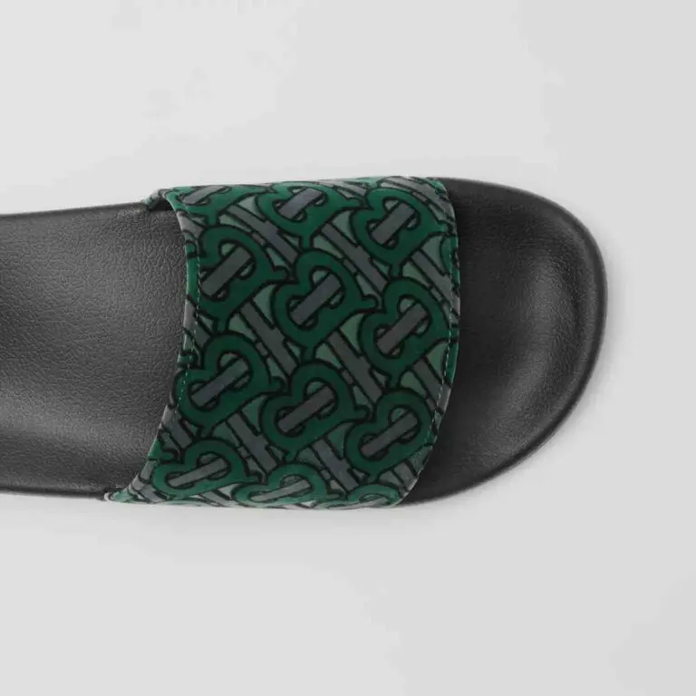 Burberry Monogram Flocked Slides - Image 4