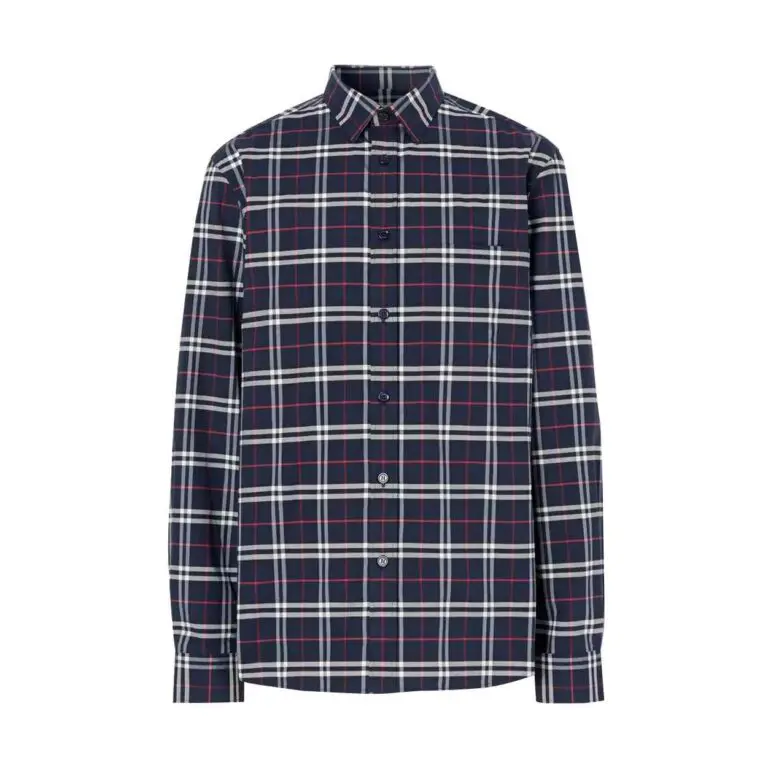 Burberry Small Scale Check Stretch Cotton Shirt