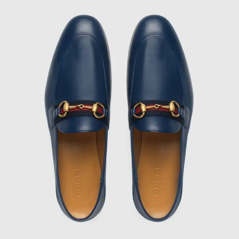 Gucci Leather Horsebit Loafer with Web - Image 2