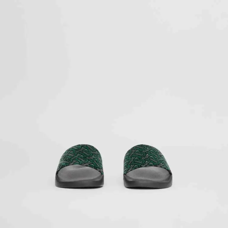 Burberry Monogram Flocked Slides - Image 3