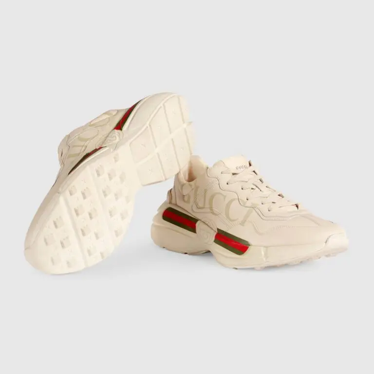 Gucci Rhyton Ivory Leather Sneaker - Image 2