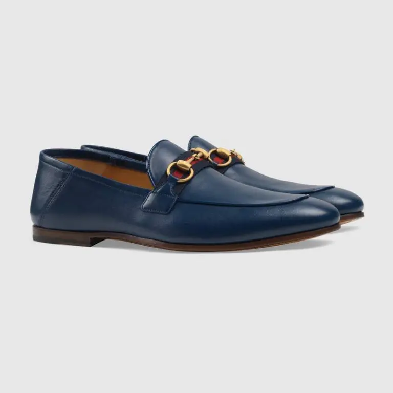 Gucci Leather Horsebit Loafer with Web - Image 3