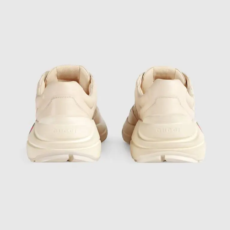 Gucci Rhyton Ivory Leather Sneaker - Image 4