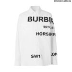 Burberry Horseferry Print Cotton Oxford Oversized Shirt