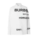 Burberry Horseferry Print Cotton Oxford Oversized Shirt