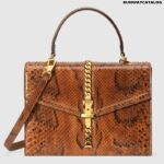 Gucci Sylvie 1969 python small top handle bag