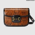 Gucci 1955 Horsebit python shoulder bag