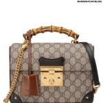 Gucci Padlock GG small bamboo shoulder bag