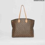 Burberry Large Monogram E-canvas Society Tote