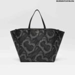 Burberry Mini Monogram Print E-canvas Beach Tote