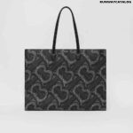 Burberry Monogram Print E-canvas Tote Bag