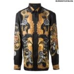 VERSACE Silk black printed shirt