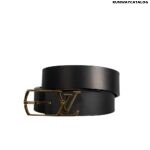 Louis Vuitton Black Leather Neogram Belt