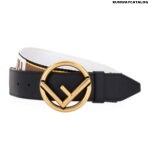 Fendi Men’s Forever Belt with Brass Buckle