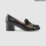 Gucci Leather mid-heel pump