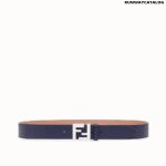 Fendi Blue Romano leather belt