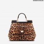 Dolce & Gabbana Large Sicily bag in leopard-print pony hair