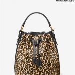 Michael Kors Monogramme Small Leopard Bucket Bag