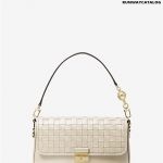 Michael Kors Bradshaw Small Woven Leather Shoulder Bag