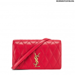 Saint Laurent Becky Red Leather Shoulder Bag